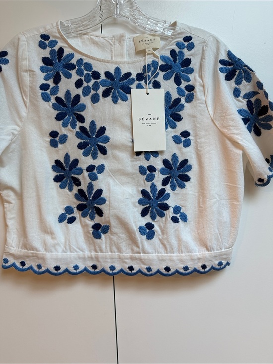 Tops - Sezane embroidered top, NWT size 36